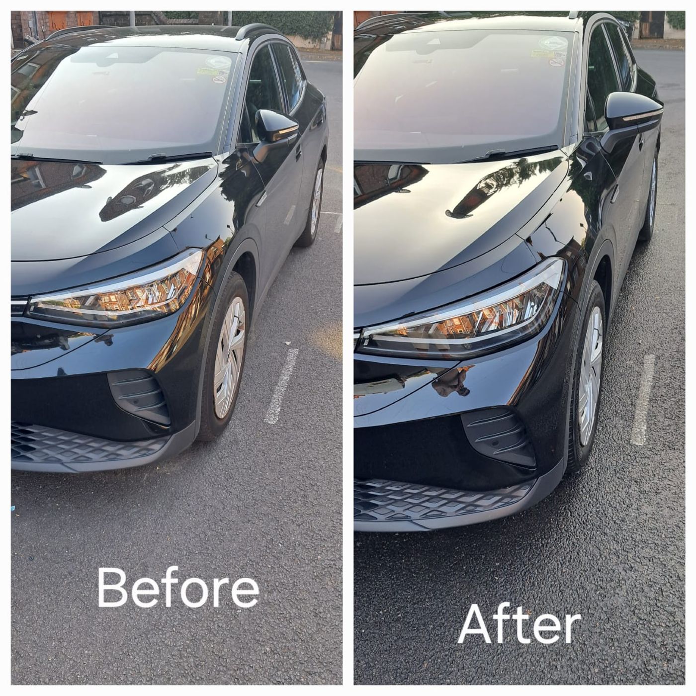 Before and after a MR. TIDY 26 wash